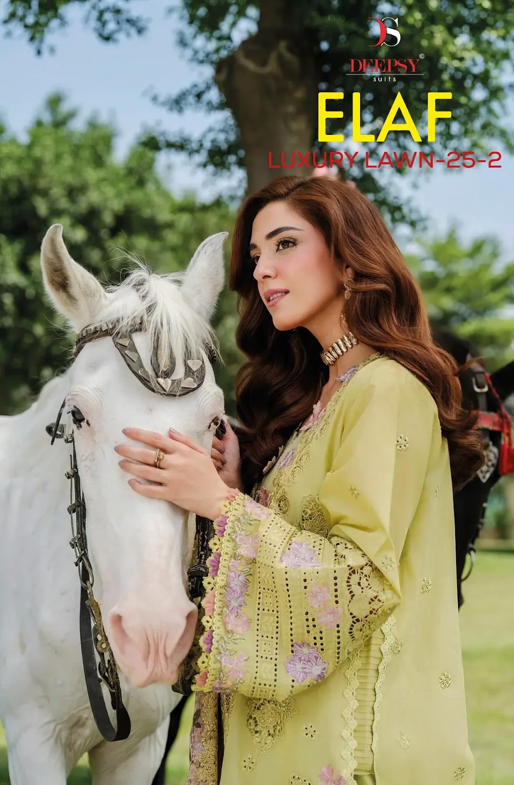 Elaf Luxury Lawn 25-2 Deepsy Pure Cotton Pakistani Salwar Suits Wholesale Rate