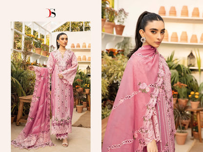 Elaf Luxury Lawn 25-2 Deepsy Pure Cotton Pakistani Salwar Suits Wholesale Rate