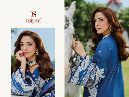 Elaf Luxury Lawn 25-3 Deepsy Cotton Pakistani Salwar Suits Wholesale