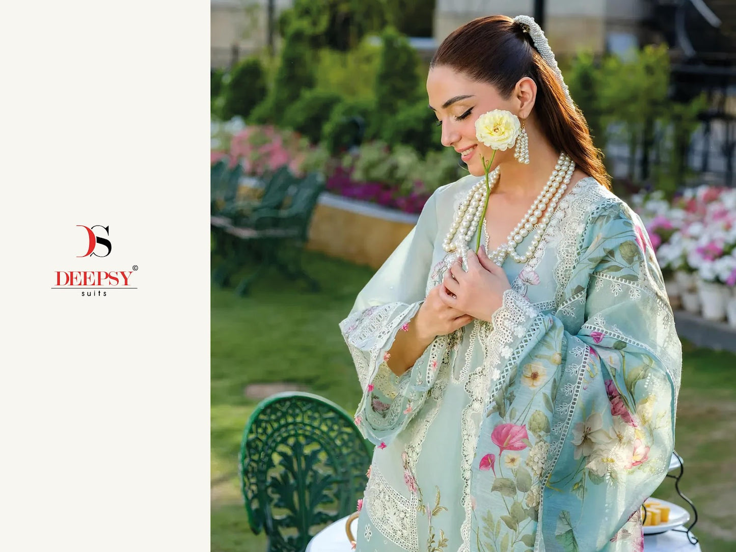 Elaf Luxury Lawn 25-3 Deepsy Cotton Pakistani Salwar Suits Wholesale