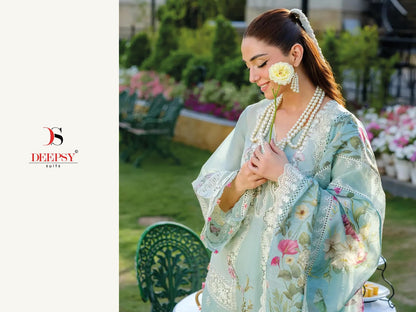 Elaf Luxury Lawn 25-3 Deepsy Cotton Pakistani Salwar Suits Wholesale