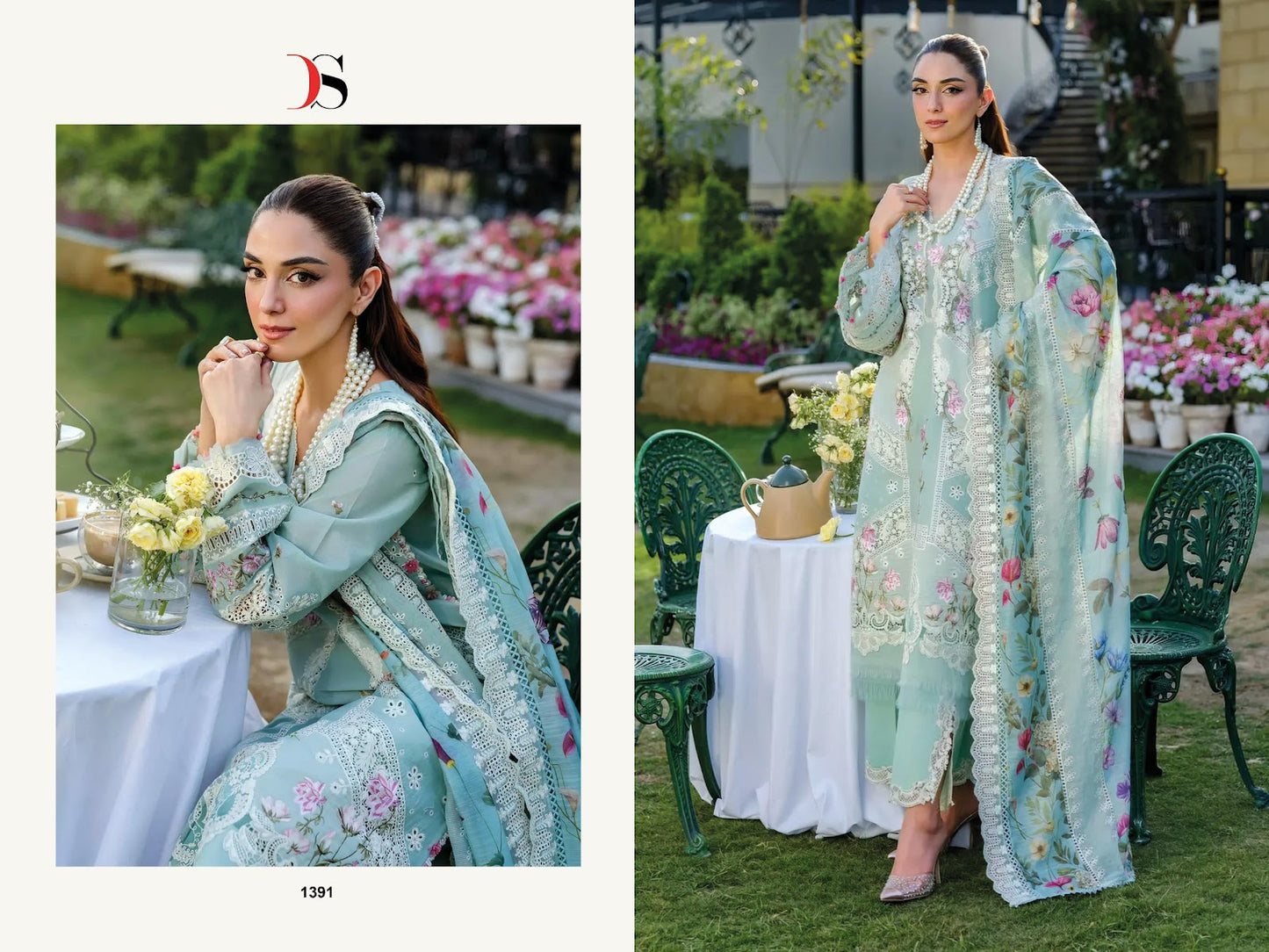 Elaf Luxury Lawn 25-3 Deepsy Cotton Pakistani Salwar Suits Wholesale