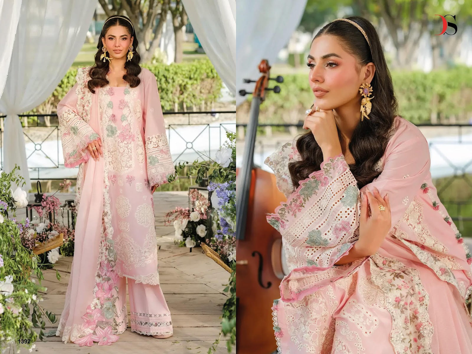 Elaf Luxury Lawn 25-3 Deepsy Cotton Pakistani Salwar Suits Wholesale