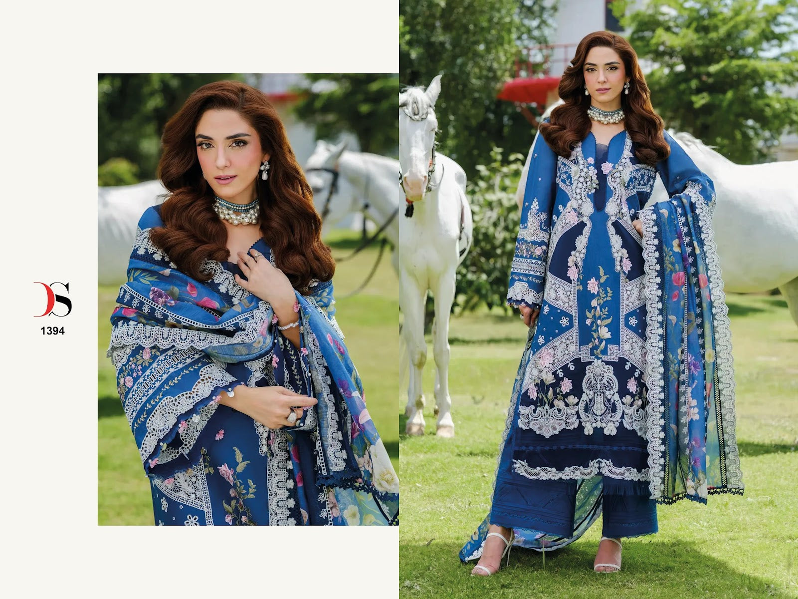 Elaf Luxury Lawn 25-3 Deepsy Cotton Pakistani Salwar Suits Wholesale