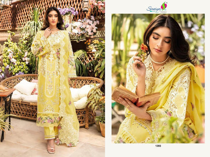 Elaf Nx Luxury Lawn 25-3 Saniya Trendz Cotton Pakistani Salwar Suits Manufacturer