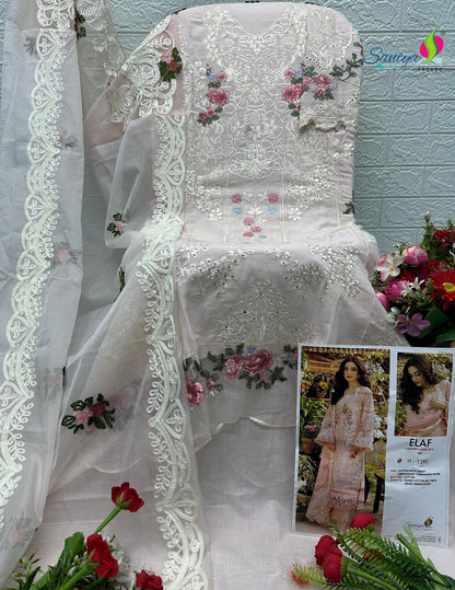 Elaf Nx Luxury Lawn 25-3 Saniya Trendz Cotton Pakistani Salwar Suits Manufacturer