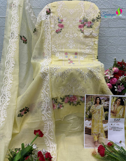 Elaf Nx Luxury Lawn 25-3 Saniya Trendz Cotton Pakistani Salwar Suits Manufacturer