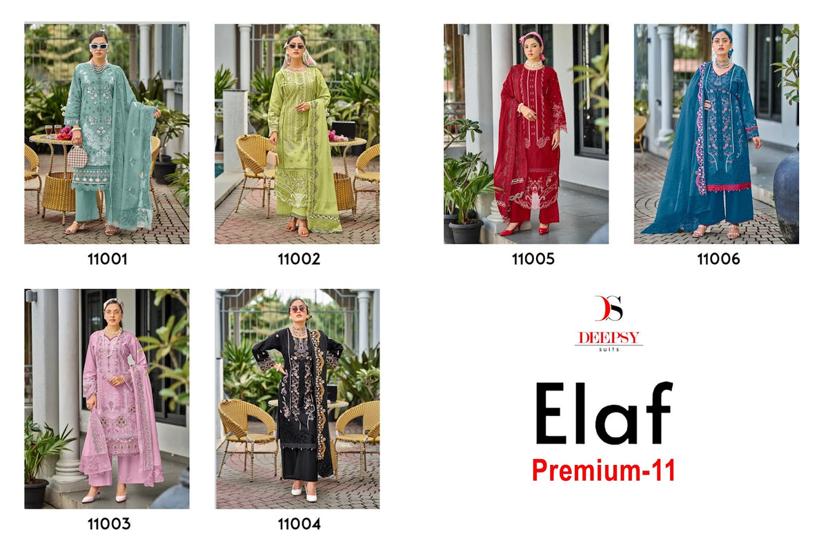Elaf Premium 11 Deepsy Cotton Pakistani Patch Work Suits Wholesaler Gujarat