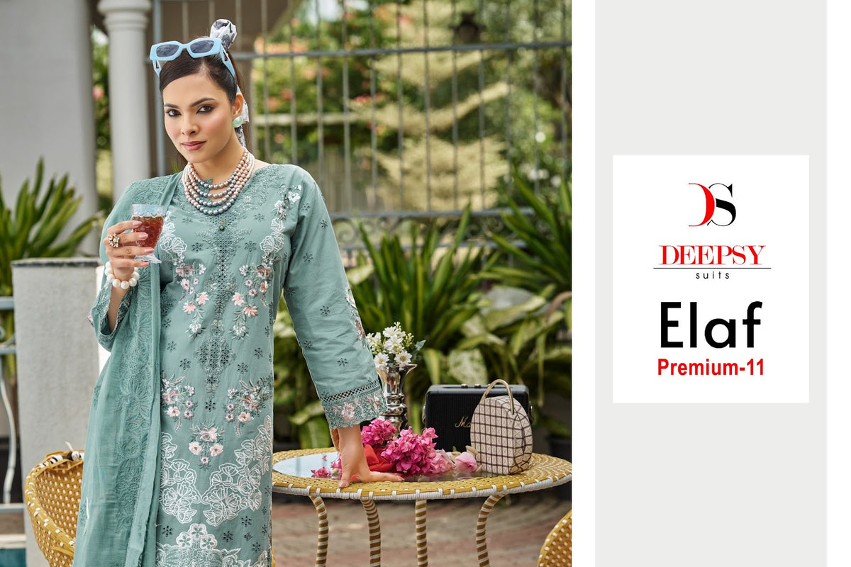 Elaf Premium 11 Deepsy Cotton Pakistani Patch Work Suits Wholesaler Gujarat