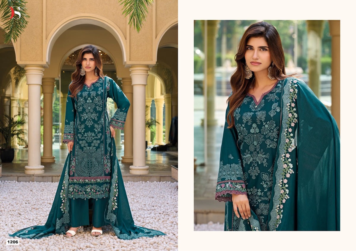 Elaf Premium 12 Deepsy Cotton Pakistani Patch Work Suits Wholesale Price