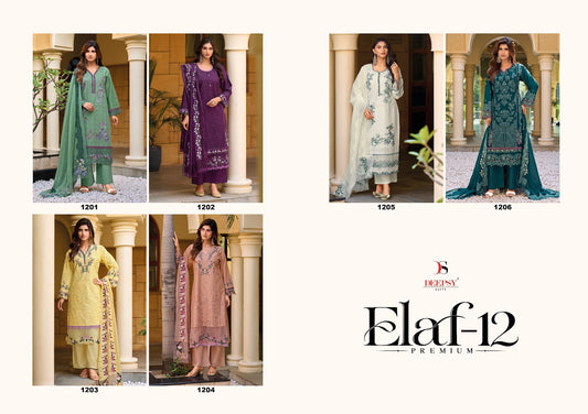 Elaf Premium 12 Deepsy Cotton Pakistani Patch Work Suits Wholesale Price