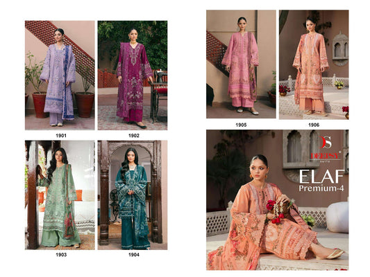 Elaf Premium 4 Deepsy Cotton Pakistani Salwar Suits Exporter Gujarat