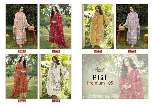 Elaf Premium 5 Shree Fabs Cotton Pakistani Salwar Suits Manufacturer Gujarat
