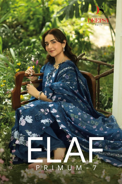 Elaf Premium 7 Deepsy Cotton Pakistani Patch Work Suits Exporter India