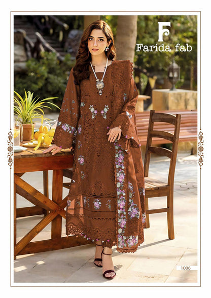 Elaf Premium Farida Fab Lawn Cotton Karachi Salwar Suits Wholesaler