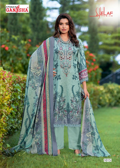 Elaf Premium Vol 1 Ganesha Mix Cotton Karachi Salwar Suits Wholesaler Ahmedabad