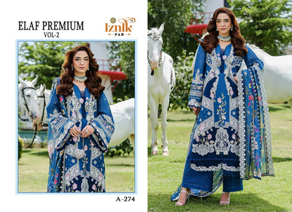 Elaf Premium Vol 2 Iznik Pure Cotton Pakistani Salwar Suits Supplier Ahmedabad