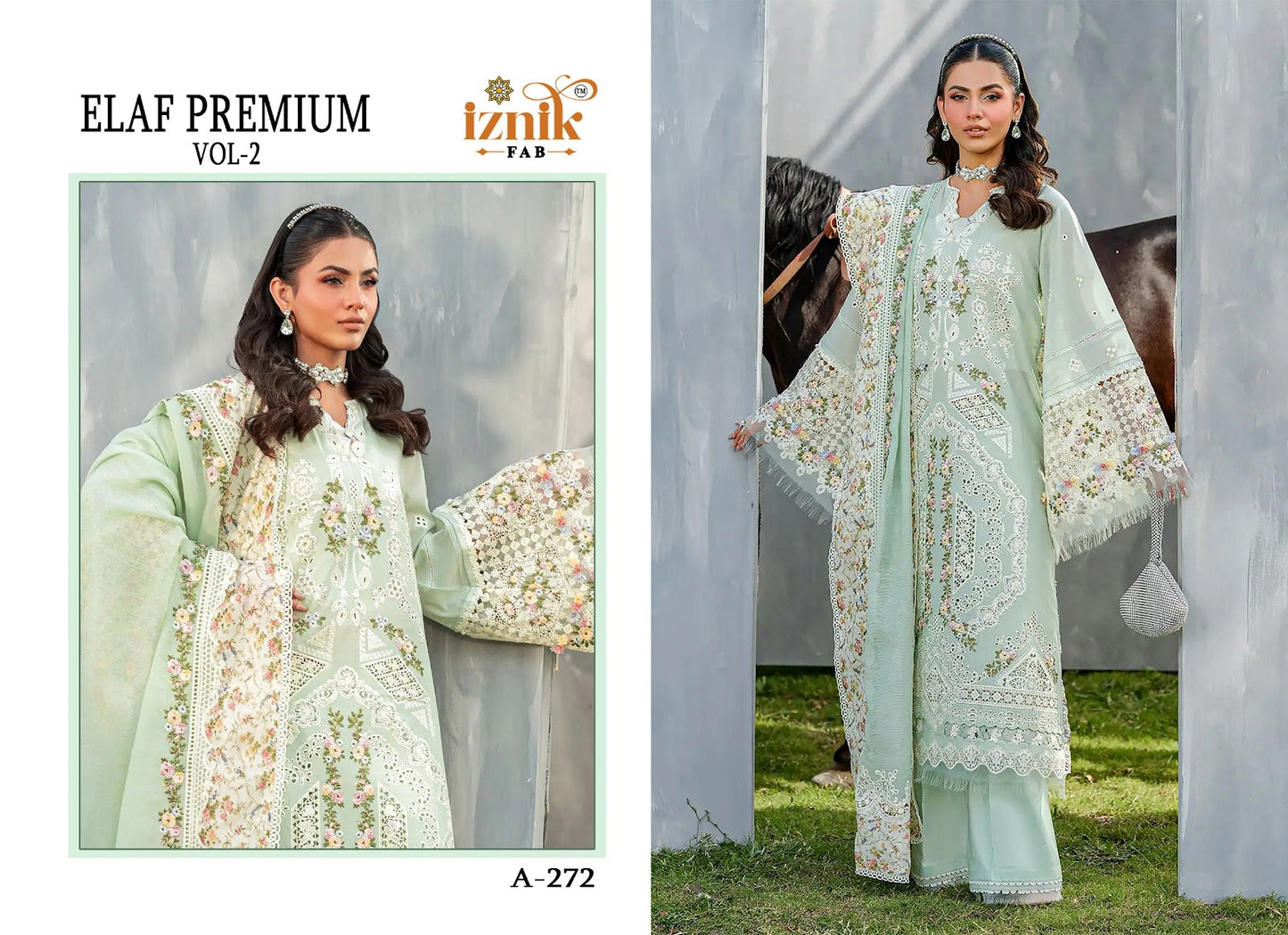 Elaf Premium Vol 2 Iznik Pure Cotton Pakistani Salwar Suits Supplier Ahmedabad