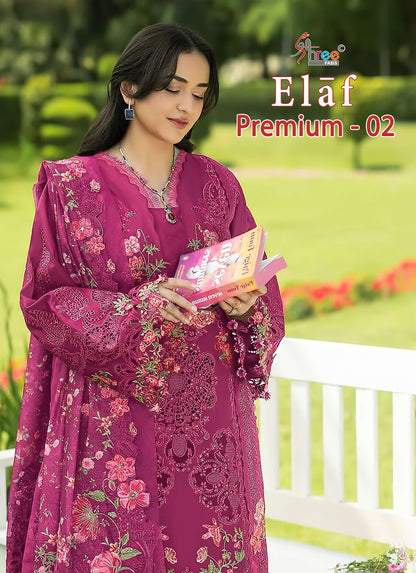 Elaf Premium Vol 2 Shree Fabs Cotton Pakistani Salwar Suits Wholesale Rate