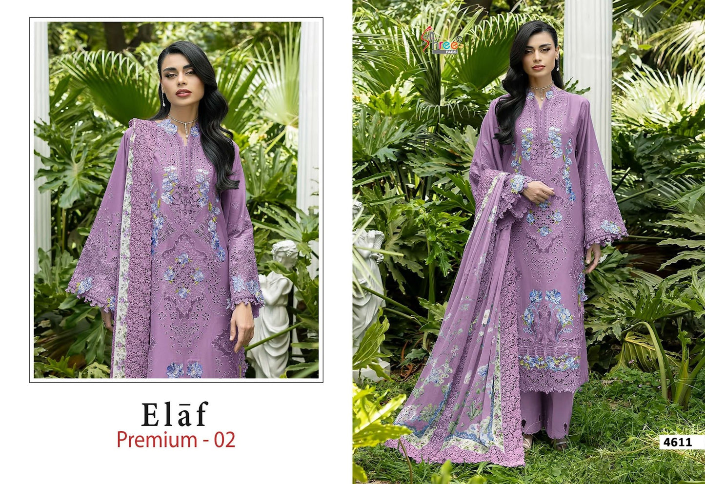 Elaf Premium Vol 2 Shree Fabs Cotton Pakistani Salwar Suits Wholesale Rate