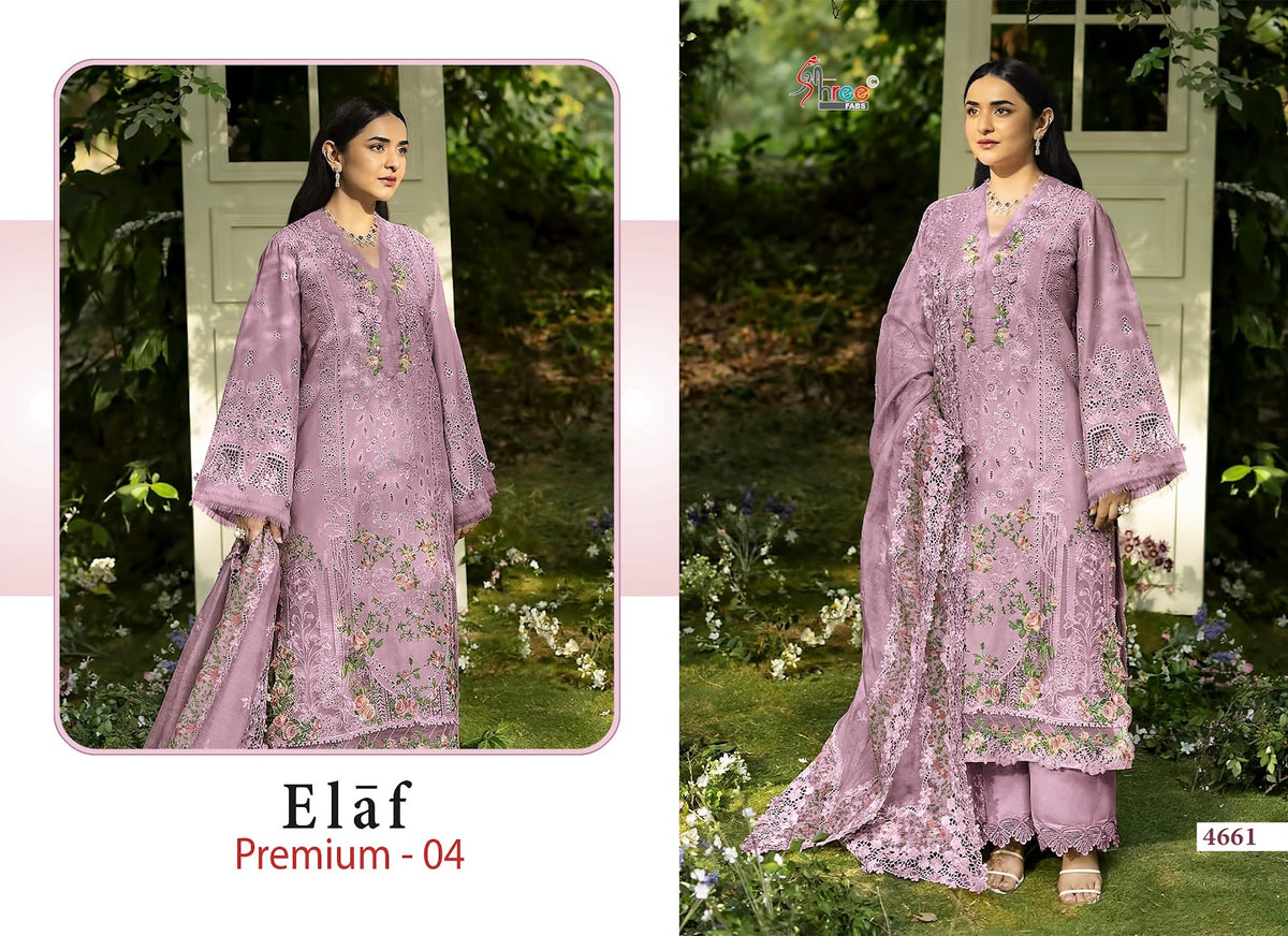 Elaf Premium Vol 4 Shree Fabs Cotton Pakistani Salwar Suits Wholesaler India