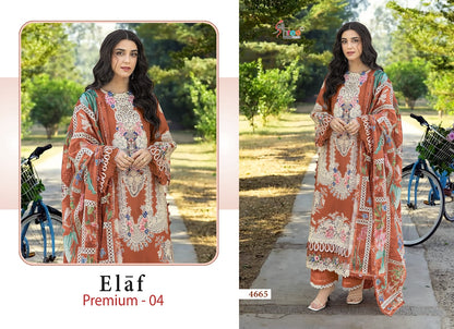 Elaf Premium Vol 4 Shree Fabs Cotton Pakistani Salwar Suits Wholesaler India