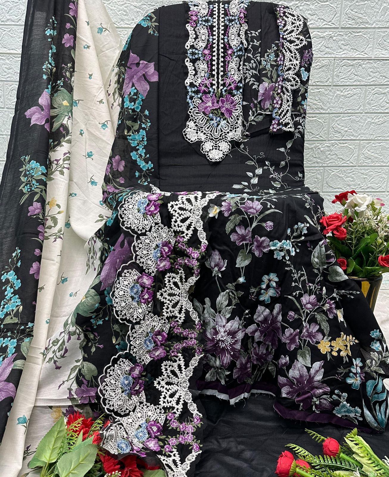 Elaf Signature Deepsy Cotton Pakistani Patch Work Suits Supplier