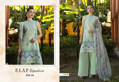 Elaf Signature Vol 1 Shree Fabs Lawn Cotton Pakistani Patch Work Suits Manufacturer Gujarat