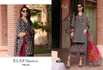 Elaf Signature Vol 2 Shree Fabs Lawn Cotton Pakistani Patch Work Suits Supplier Ahmedabad