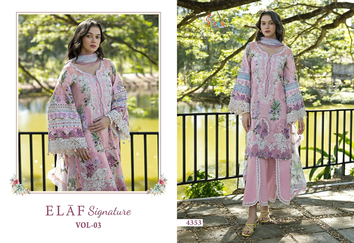 Elaf Signature Vol 3 Shree Fabs Cotton Pakistani Patch Work Suits Wholesale Price
