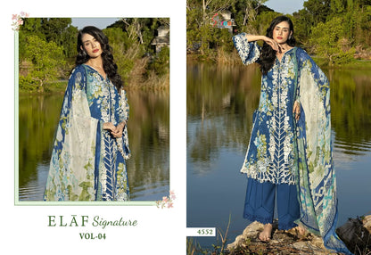 Elaf Signature Vol 4 Shree Fabs Cotton Pakistani Patch Work Suits Exporter India