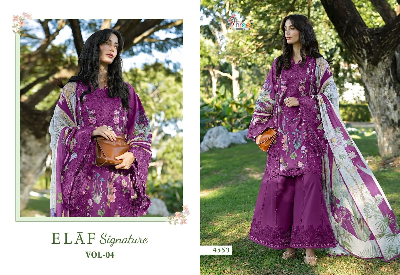 Elaf Signature Vol 4 Shree Fabs Cotton Pakistani Patch Work Suits Exporter India