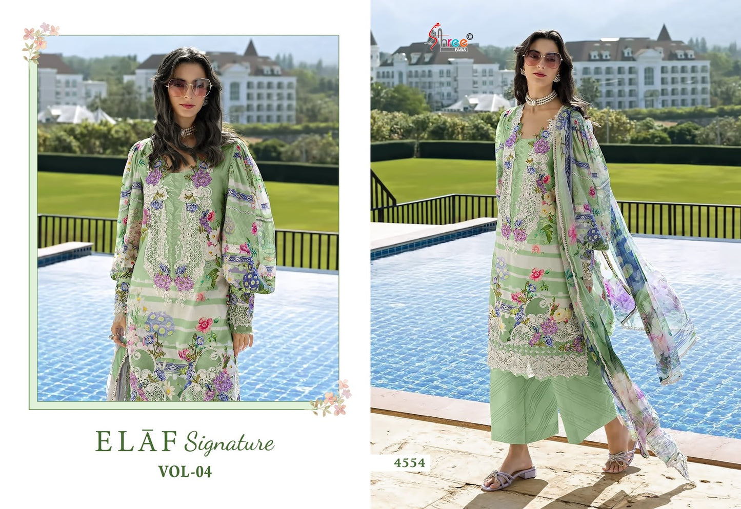 Elaf Signature Vol 4 Shree Fabs Cotton Pakistani Patch Work Suits Exporter India