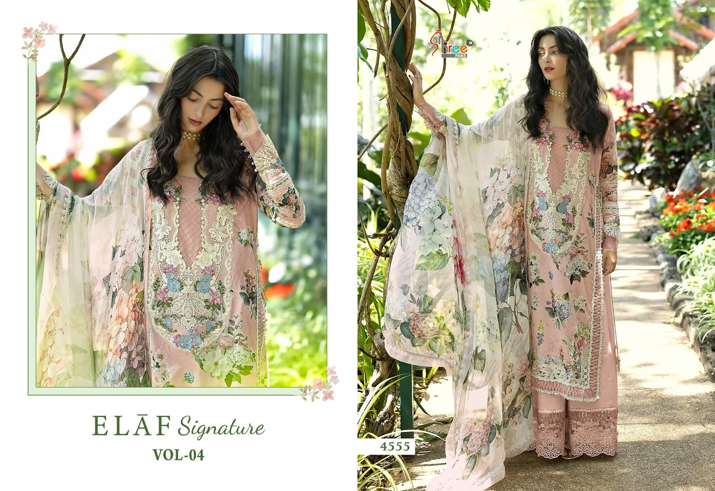 Elaf Signature Vol 4 Shree Fabs Cotton Pakistani Patch Work Suits Exporter India