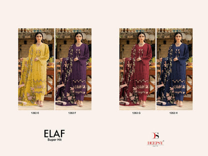 Elaf Super Hit 1263 Deepsy Pure Cotton Pakistani Patch Work Suits Manufacturer India