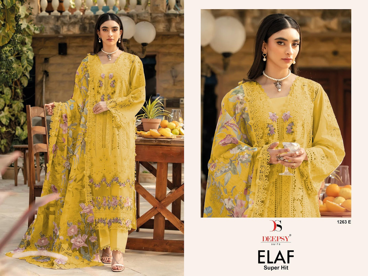 Elaf Super Hit 1263 Deepsy Pure Cotton Pakistani Patch Work Suits Manufacturer India