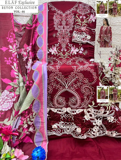 Elaf Vol 1 Exclusive Reyon Collection Shree Fabs Pakistani Salwar Suits Supplier Ahmedabad