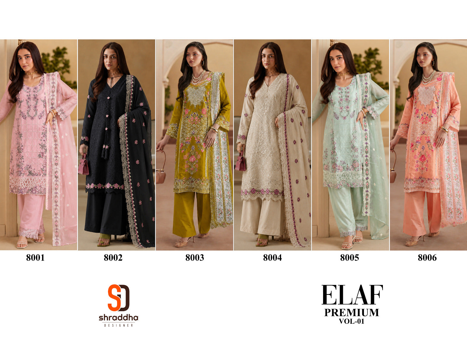 Elaf Vol 1 Premium Shraddha Designer Cotton Pakistani Patch Work Suits Wholesaler