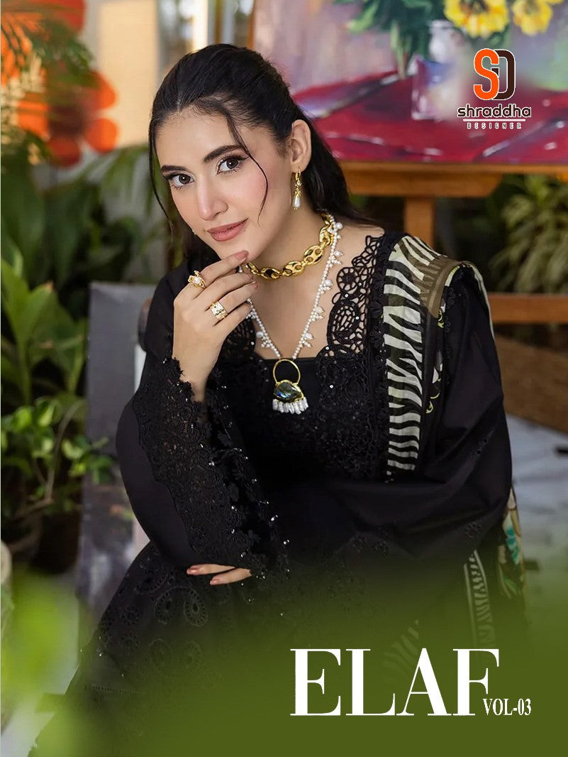 Elaf Vol 3 Shraddha Designer Cotton Pakistani Salwar Suits Wholesaler Ahmedabad