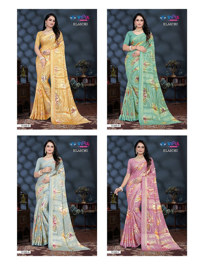Elaichi 35269 Vipul Brasso Sarees Exporter India