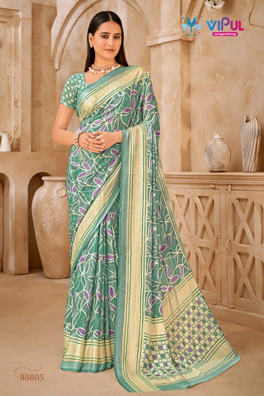 Elaichi 88804-88814 Vipul Brasso Sarees Supplier
