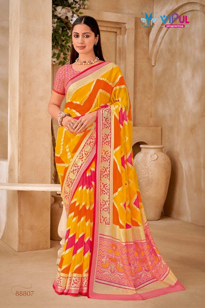 Elaichi 88804-88814 Vipul Brasso Sarees Supplier
