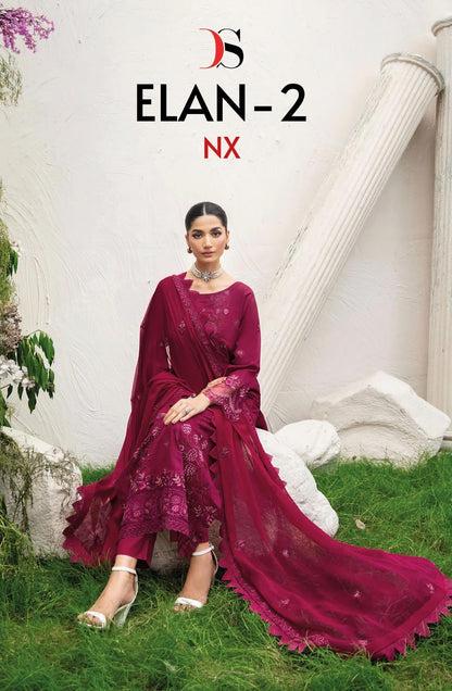 Elan 2 Nx Deepsy Cotton Pakistani Patch Work Suits Manufacturer Ahmedabad