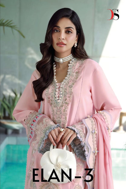 Elan 3 Deepsy Cotton Pakistani Patch Work Suits Exporter Gujarat