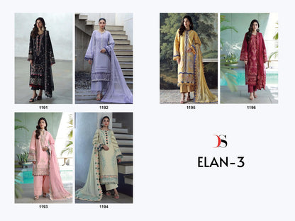 Elan 3 Deepsy Cotton Pakistani Patch Work Suits Exporter Gujarat