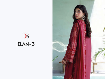 Elan 3 Deepsy Cotton Pakistani Patch Work Suits Exporter Gujarat