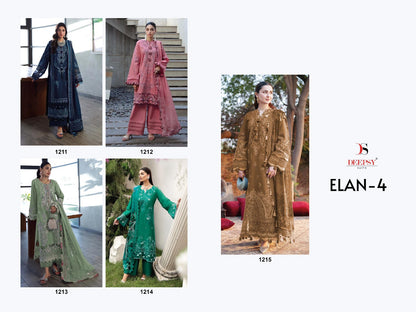 Elan 4 Deepsy Cotton Pakistani Patch Work Suits Exporter India