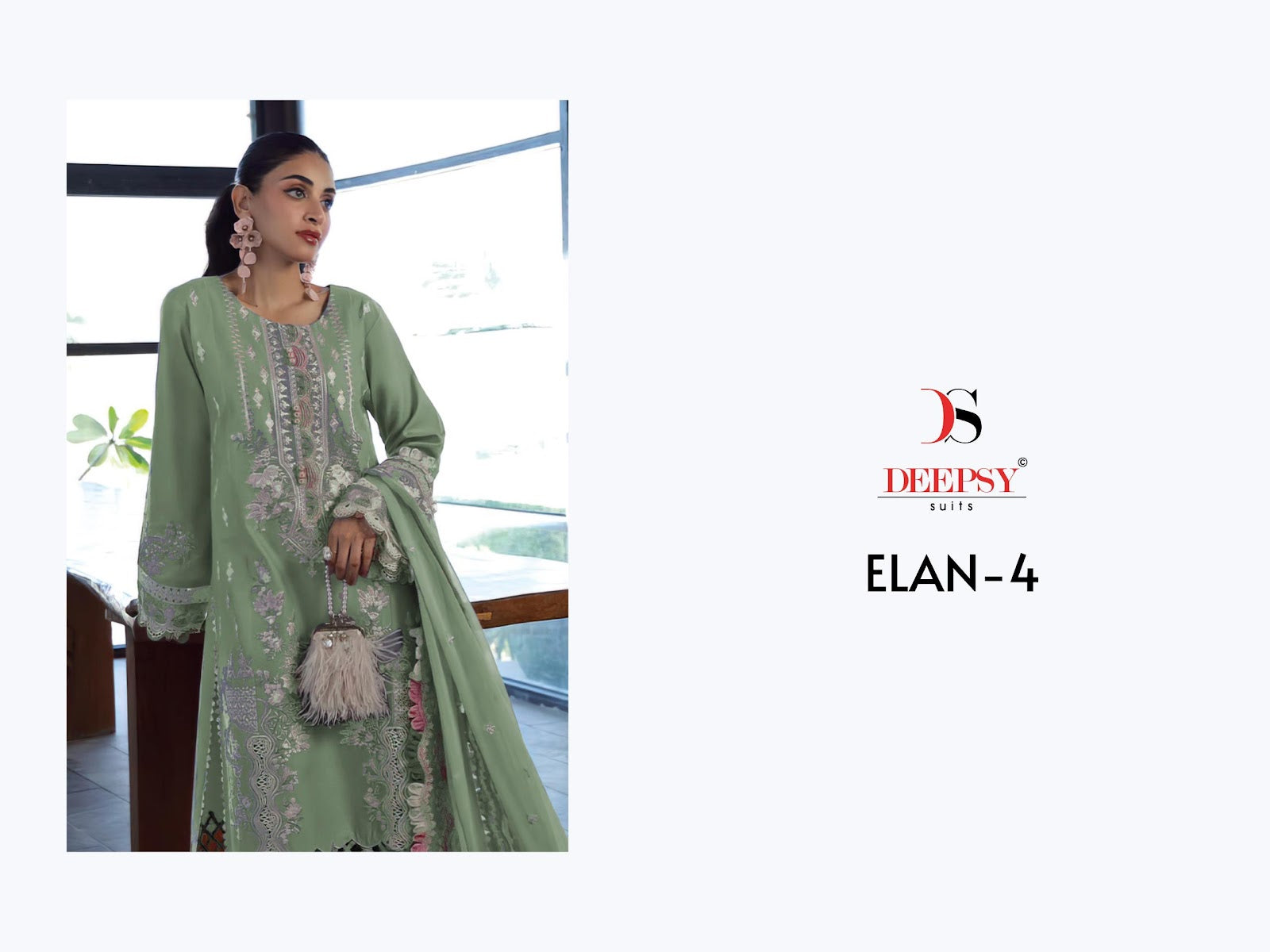Elan 4 Deepsy Cotton Pakistani Patch Work Suits Exporter India