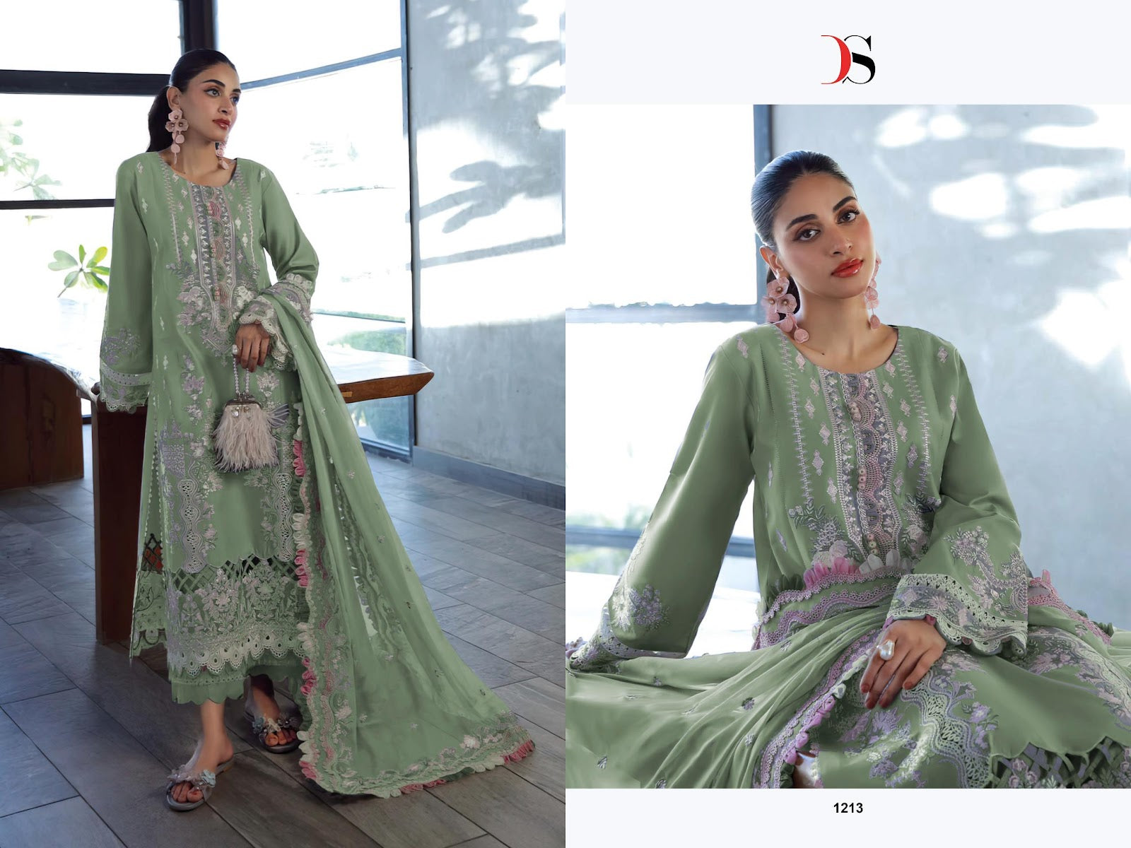 Elan 4 Deepsy Cotton Pakistani Patch Work Suits Exporter India