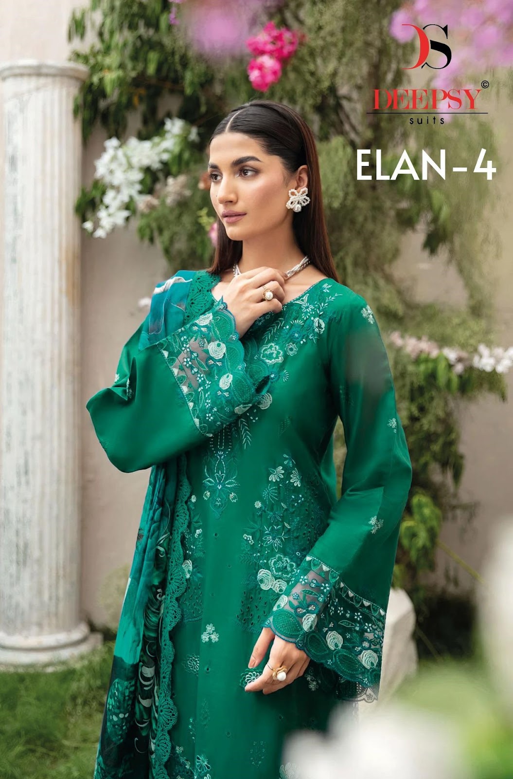 Elan 4 Deepsy Cotton Pakistani Patch Work Suits Exporter India